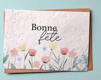 Happy Mother's Day plantable card. Grandmother's Day seeded card. Mother's Day plantable card.