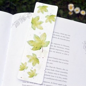 Marque-page à planter Feuilles érable. Marque-page ensemencé Feuilles. Carte Fleur à planter