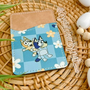 Colección Bluey / Tarjetero para teléfono / Billetera para teléfono / Tarjetero para tarjeta de débito / Tendencias / Parte posterior adhesiva / Accesorios elegantes para teléfono / Ideas para regalos