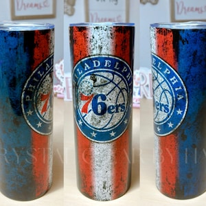 76ers Tumbler: 20oz Skinny NBA Basketball Gift