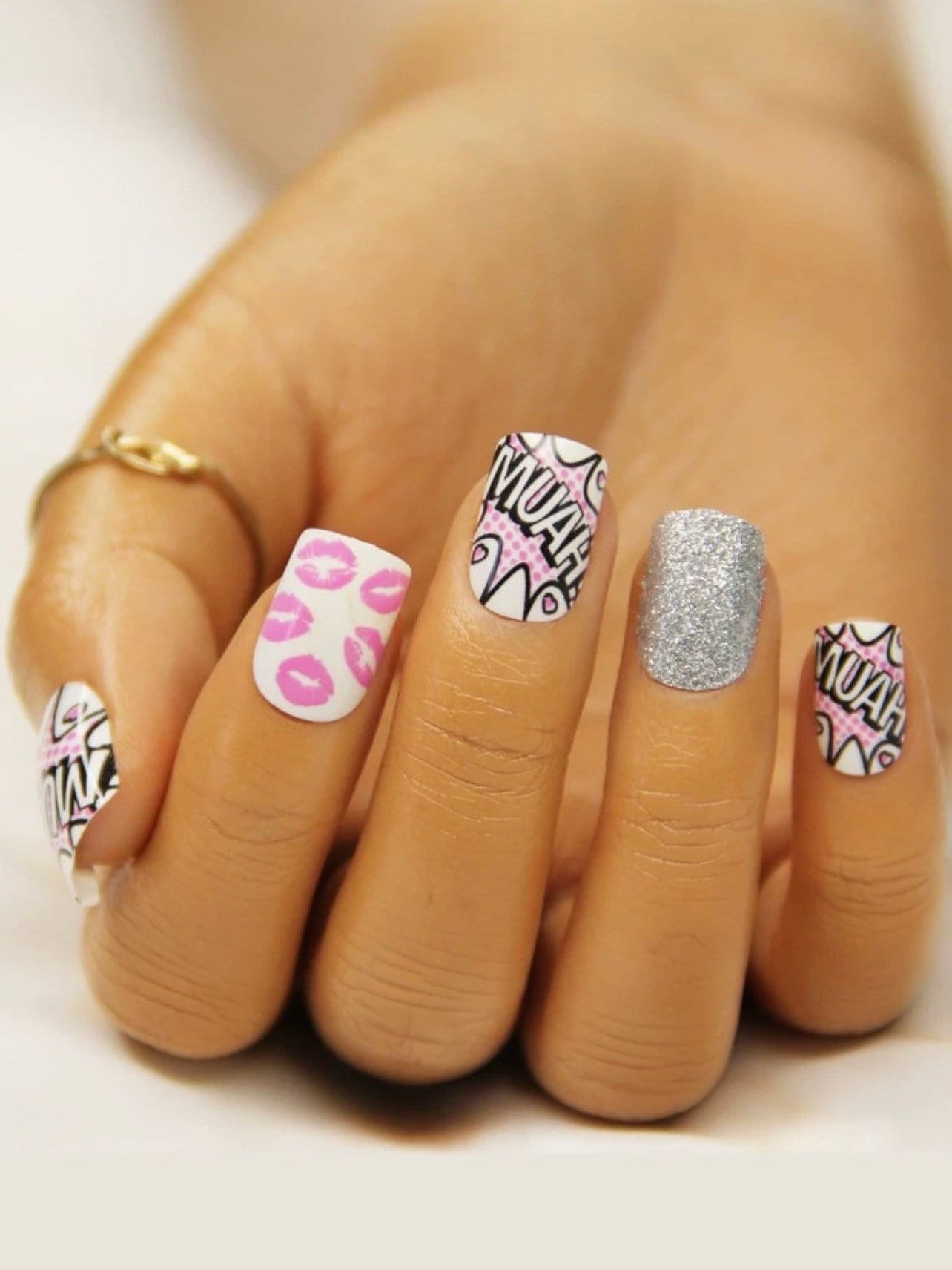 24 pieces cute short pressOn Nails tips comes in beautiful Etsy Polska