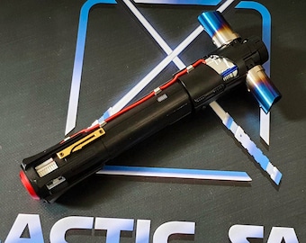Kylo Ren Lightsaber Replica, Crossguard Xenopixel V3 Appcontrolled, flame vents blade.