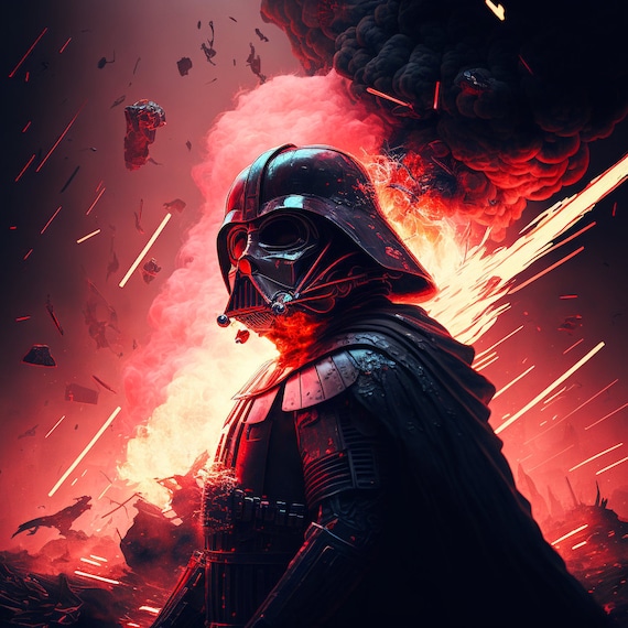 ダース・ベイダー AI アートプリントセット：スクエアホーム