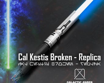 Cal Kestis Broken Lightsaber Replica: RGB Neopixel, Bluetooth App-Controlled