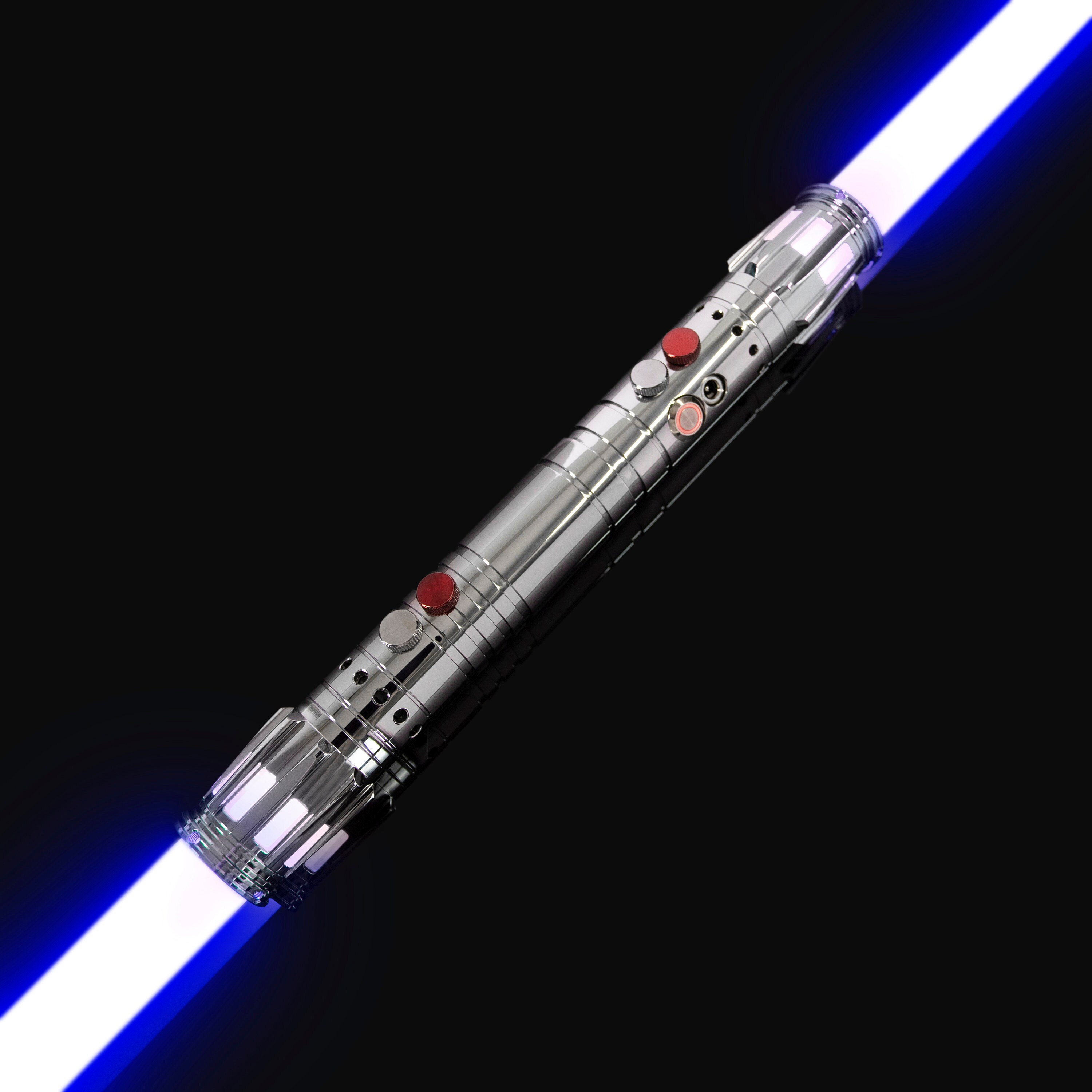 Darth Maul Lightsaber: Chrome Hilt, Double Bladed, RGB or
