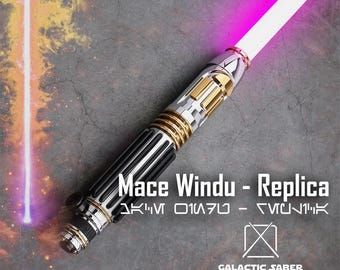 Mace Windu Lightsaber Replica – RGB Neopixel, Smooth Swing