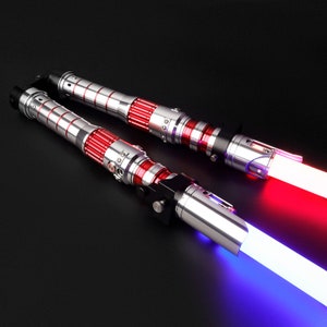 Dark Rey&#39;s Neopixel Lightsaber Staff with 2 Blades and Hardcase, Star Wars, 19+ Fonts, Smoothswing, XenoPixel V3 or Proffieboard 2.2