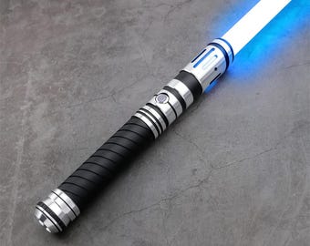 Tempest Vow Lightsaber – Twisted Silver Hilt, RGB, SN Pixel, Proffie, Custom Engraving