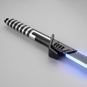 Mandalorian Darksaber with Removable Blade, Smooth Swing RGB Saber, 16 fonts