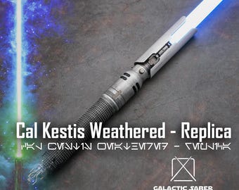 Cal Kestis Weathered Lightsaber Replica: RGB Neopixel Proffie Pixel