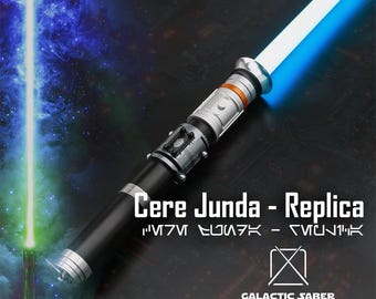 Cere Junda Lightsaber Replica: RGB Neopixel, Bluetooth App-Controlled