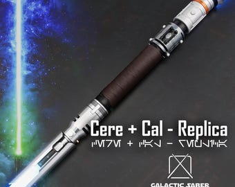 Cere Junda & Cal Kestis Lightsaber Replica: RGB Neopixel, Bluetooth App-Controlled