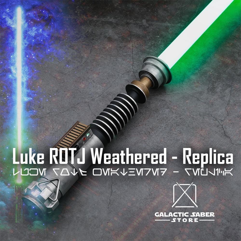 Luke Skywalker Ep VI Lightsaber Replica Weathered - Return of the Jedi – RGB, Neopixel & Proffie Pixel |Star Wars EPVI - Smooth Swing