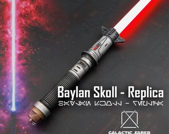Baylan Skoll Lightsaber: Weathered Hilt, RGB Neopixel, Bluetooth App Control