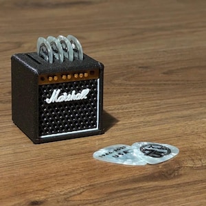 Marshall Amp Guitar Pick Holder | Mini Amp Pick Organizer | Rock Gift for Guitarists