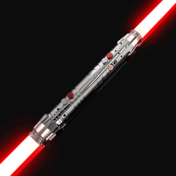 Darth Maul Lightsaber: Chrome Hilt, Double Bladed, RGB or