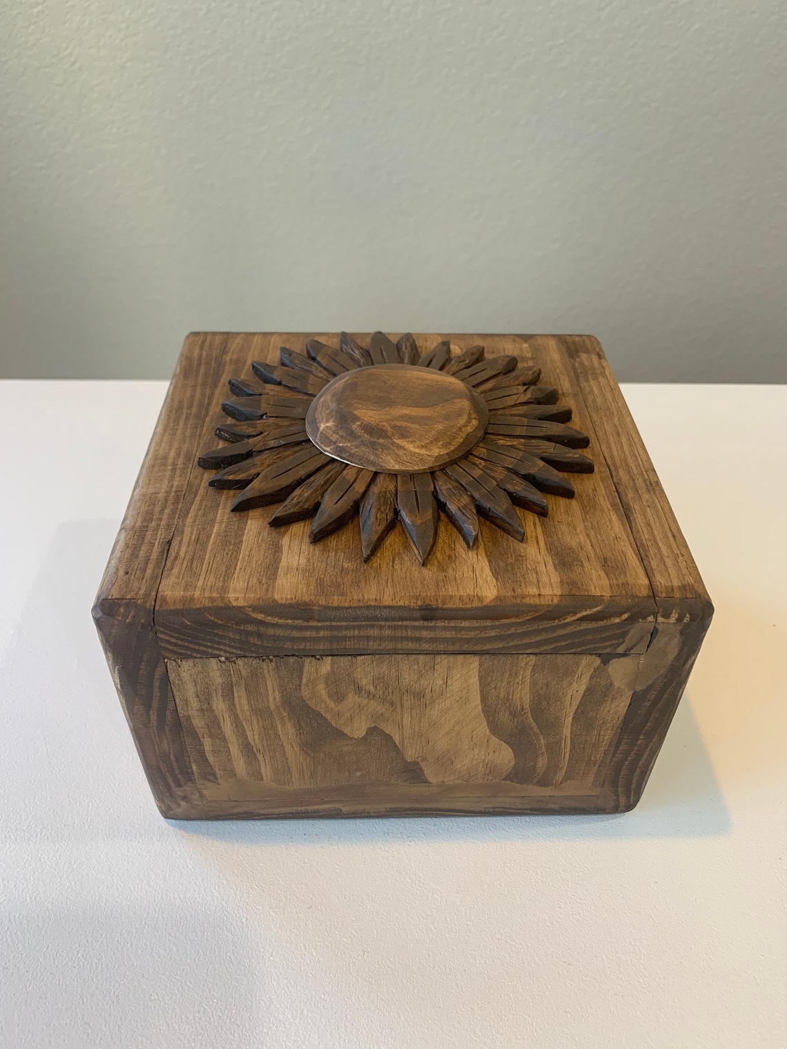 Sunflower Wooden Box Etsy