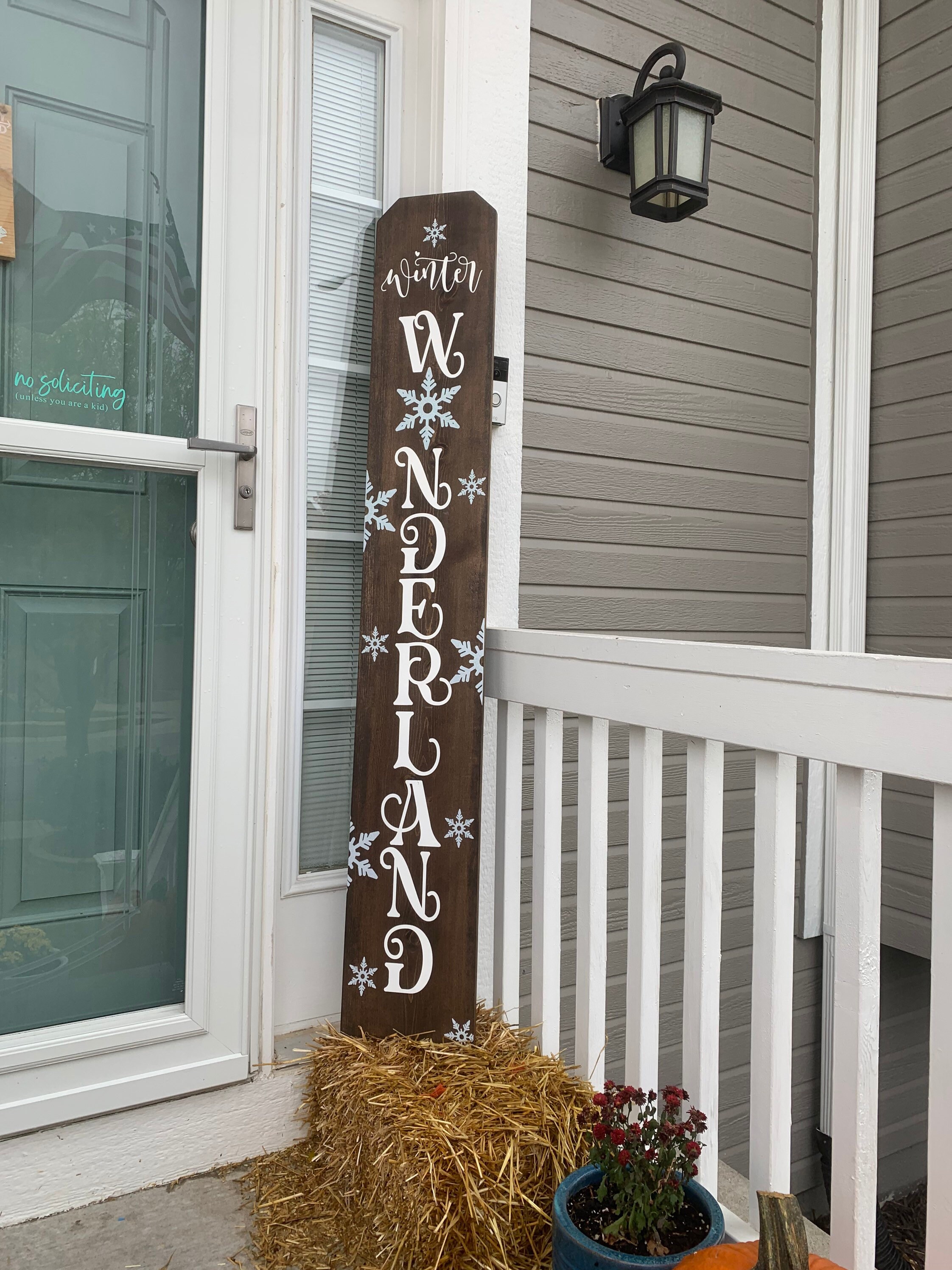 Winter Wonderland Porch Sign Rustic Decor Holiday Sign Etsy