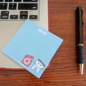 Dental Notepad | NOT Sticky notes | Dentist Gift | Tooth Stationery | Personalized dental memo pad