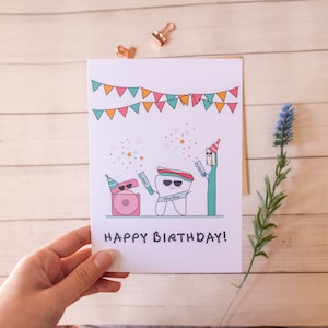 Carte d'anniversaire dentaire | Carte d'hygiéniste dentaire | Carte d'assistante dentaire | Cadeau dentiste