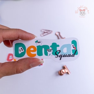 Pegatina de higiene dental / Pegatina dental / Pegatina de amigos dentales / Papelería dental / Regalo de dentista