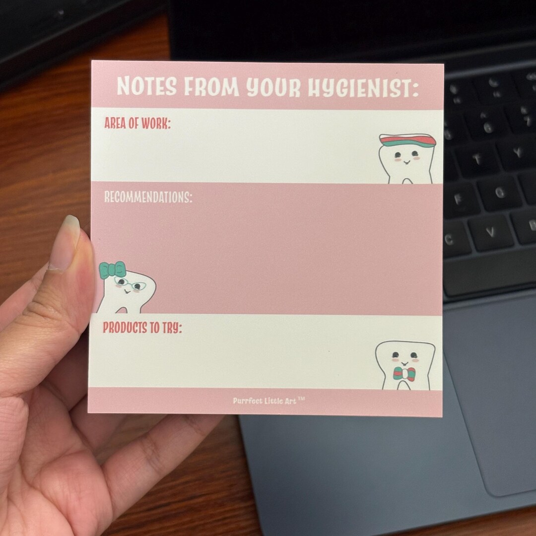 Hygienist Notes Notepad: RDH Gift, Dental Art - Etsy