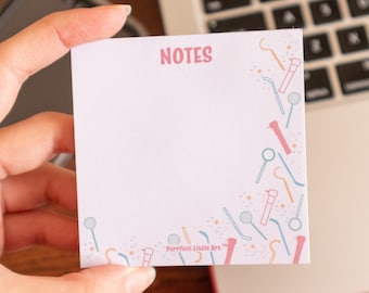 Personalisierter Denim Notizblock | KEINE Haftnotizen | Zahnarzt Geschenk | Zahnmedizin-Student