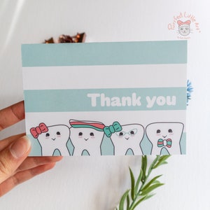 Tarjeta de agradecimiento dental / Tarjeta de higienista dental / Tarjeta de equipo dental