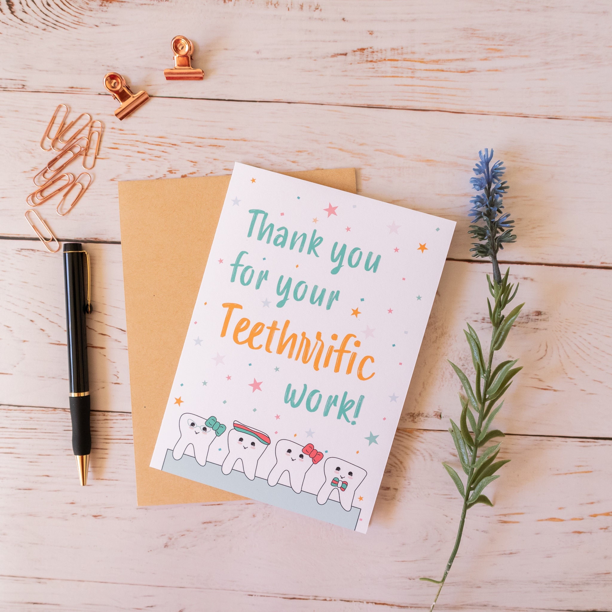 Dental Thank You Cards Printable Cards