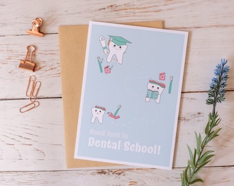 Good luck in Dental School Card | Congrats Dentist Gift