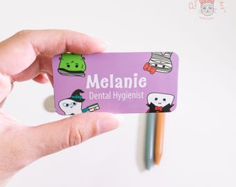 Custom Halloween Denta Tag | Dentist, Hygienist, Assistant
