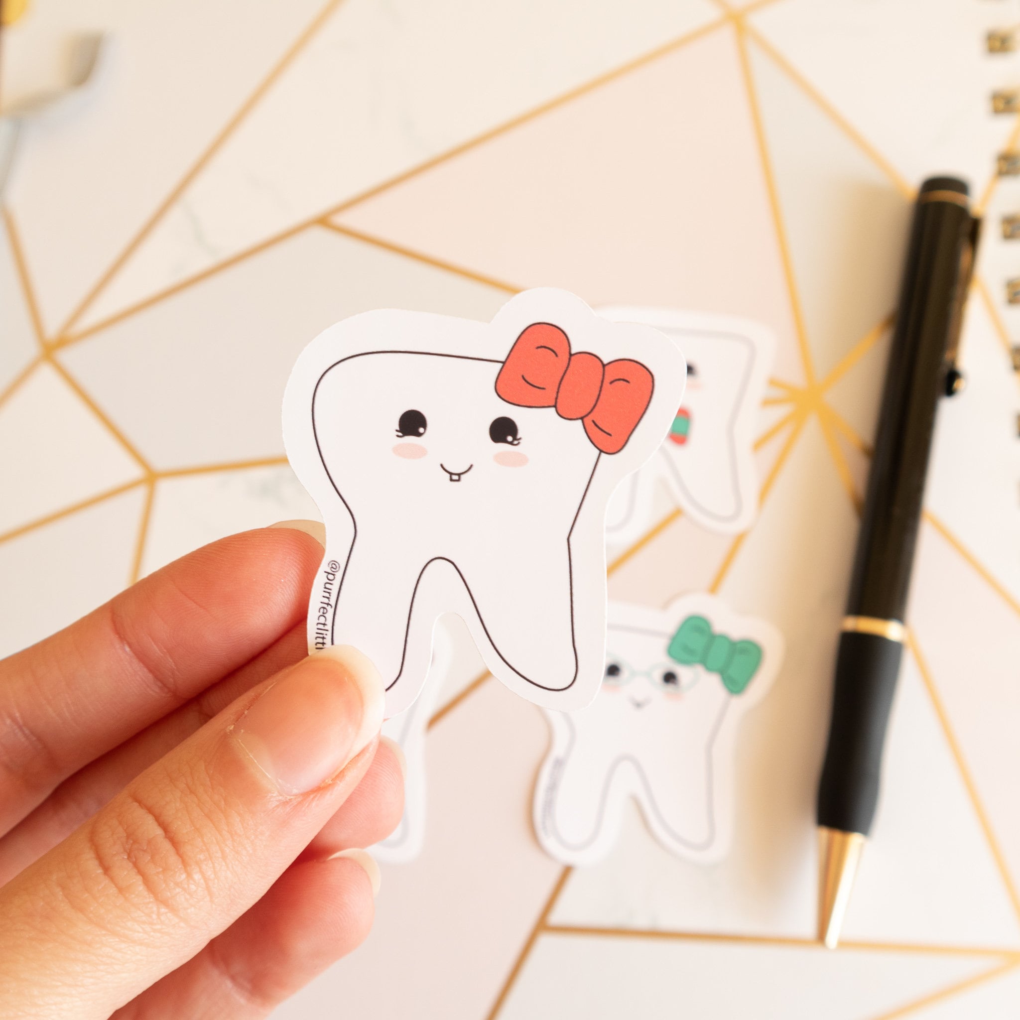 Tooth Sticker Post Cute Dental Stickers | Tooth Sticker Pack | 4-pack | Dental Assistant ...