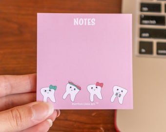 Personalisierter Denim Notizblock | Nicht Sticky Notes | Zahnarzt Geschenk | Mundhygieniker