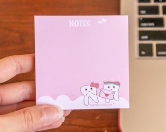 Personalized Dental Notepad | Cute Teeth Memo Pad, Valentine Gift