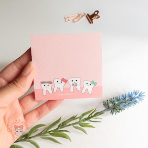 Post-it dentali rosa / POSTA ELETTRICA / Regalo per dentista / Regalo per igienista / Cancelleria RDH
