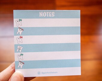 Personalizowany notatnik na zęby | NIE samoprzylepne notatki | Higienistka stomatologiczna | Studentka stomatologii