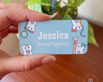 Aangepaste tandheelkundige naamtag: tandarts, mondhygiënist, cadeau assistent