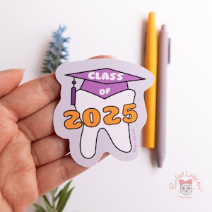 Tandafstuderensticker | Klasse van 2025 | Student Mondhygiëne | Student Tandheelkunde