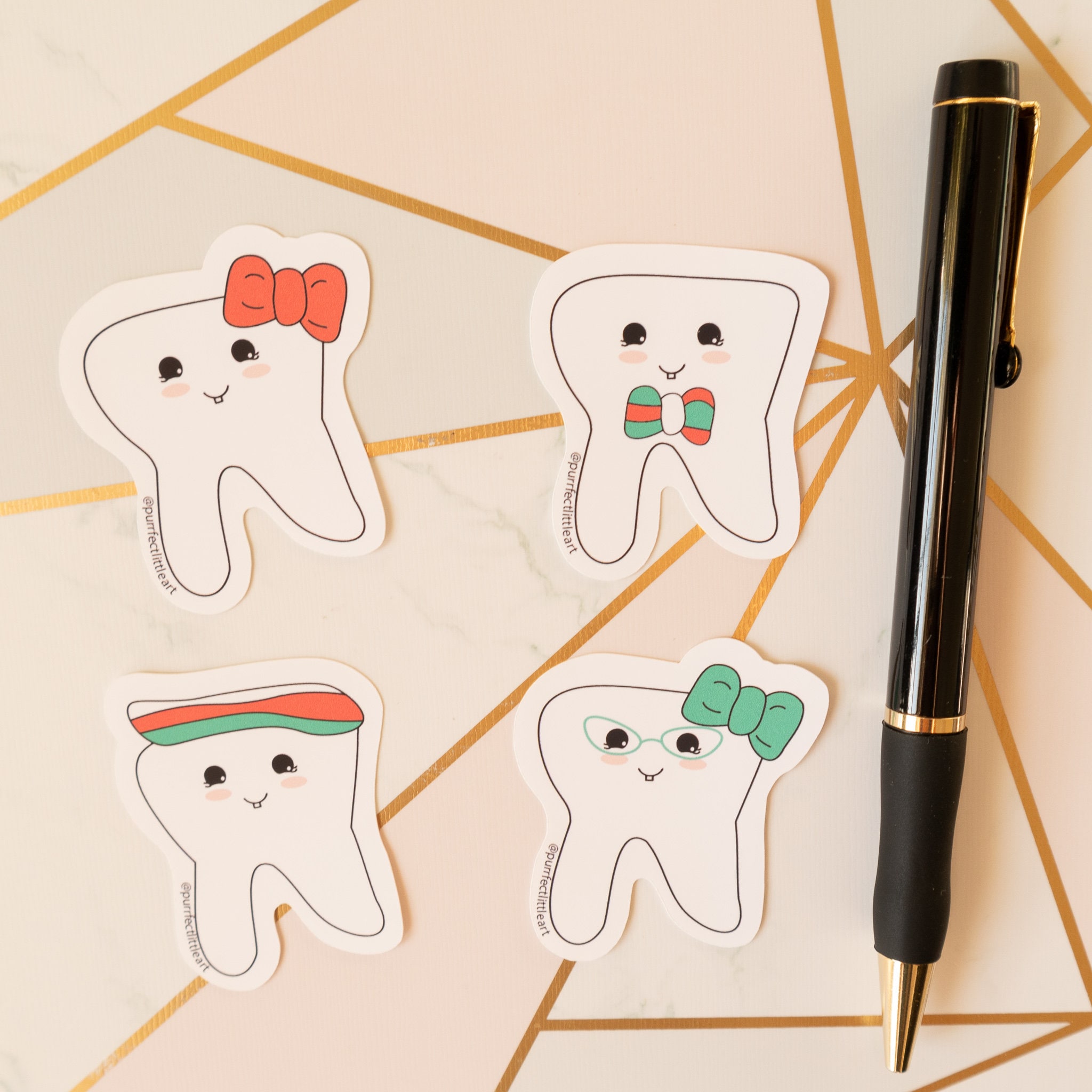 Stickers Răng Cute Dental Stickers | Tooth Sticker Pack | 4-pack | Dental Assistant ...