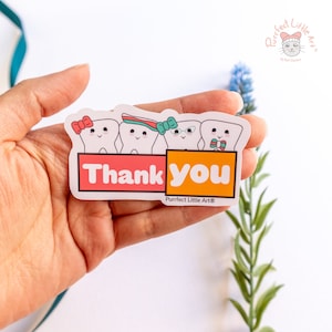Pegatina de agradecimiento dental / Pegatina dental / Arte dental / Regalo de estudiante dental / Higienista dental