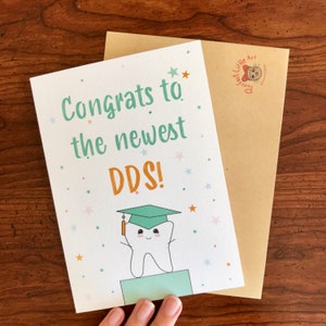Tarjeta de graduación dental personalizada / Regalo dental / Regalo dentista / Tarjeta de felicitación dental / Arte dental