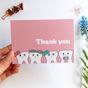 Tarjeta de agradecimiento dental / Tarjeta de higienista dental / Tarjeta de equipo dental