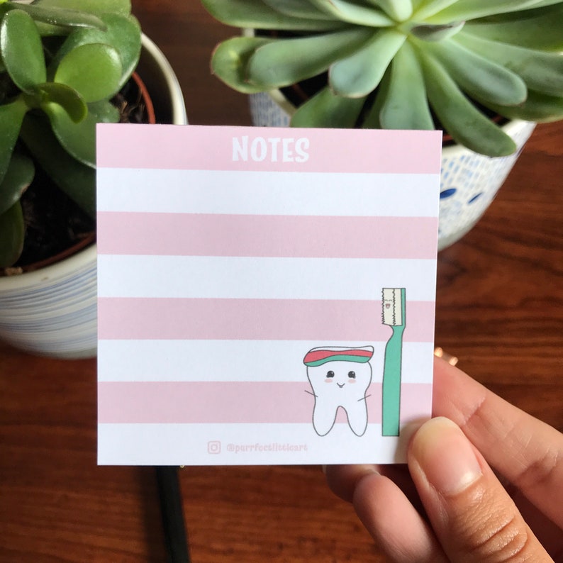 Tooth Note Paper Dental Notepads 2-pack | NOT Sticky Notes | Teeth Stationery | Dental ...