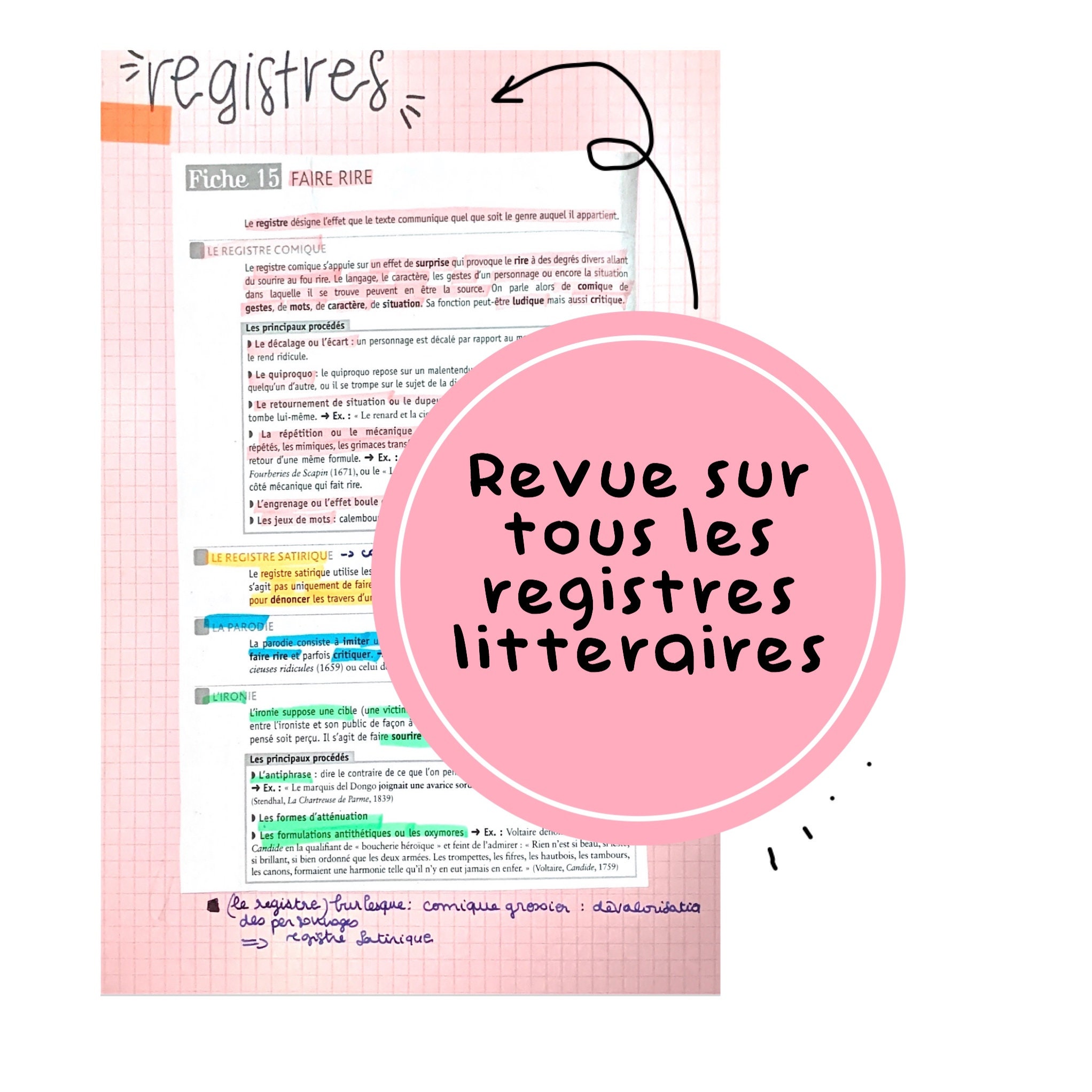 Fiche De Revision Bac De Francais Ecrit 30 fiches de révisions bac écrit de français | Etsy