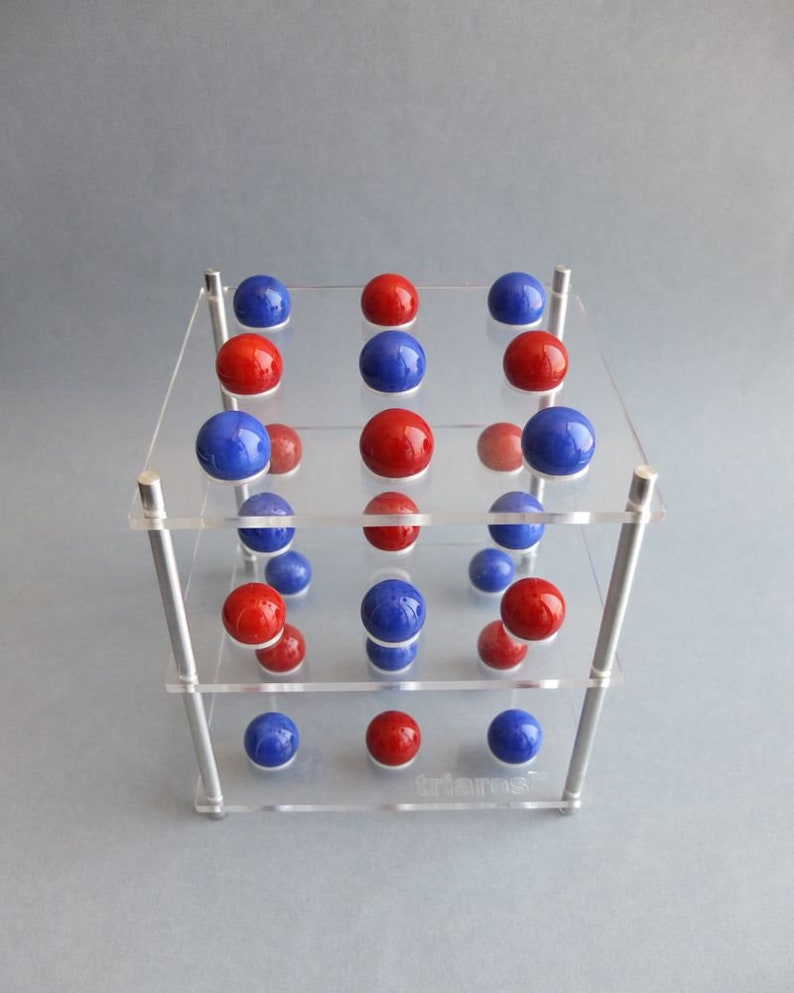 Triares™ game 3D Three Dimensional Tic Tac Toe Made in USA | Etsy
