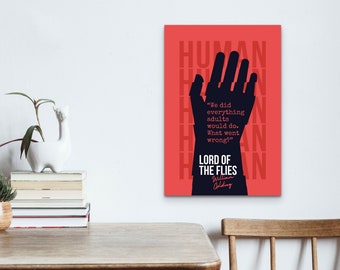 Lord of the Flies Digital Quote Poster, Literary Art Poster, English Classroom Decor, William Golding Quote, Flawed Human Poster