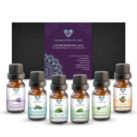 Pure Daily Care 300 ml Aromatherapy Diffuser & 10 Therapeutic Grade  Essential Oil Set, Triangle Light Brown