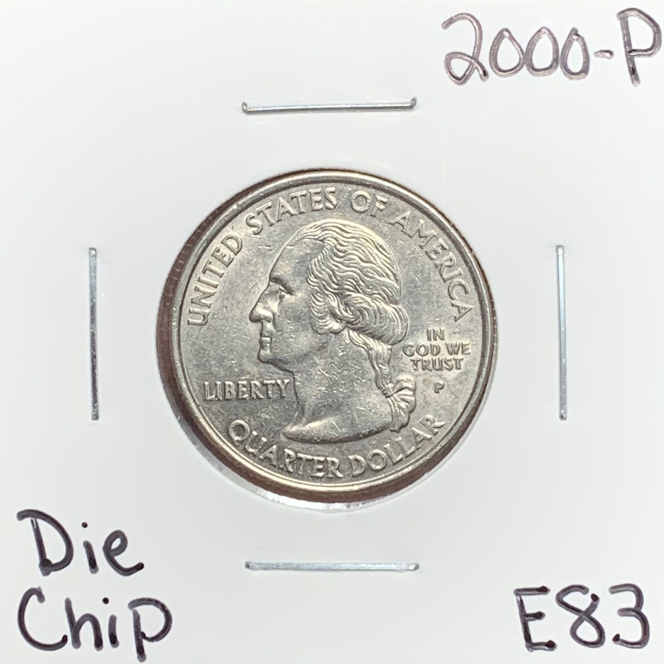2000P New Hampshire State Quarter With Die Chip Mint Error Etsy