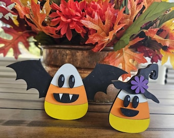 Halloween Candy Corn Friend, Cute Shelf Sitter Decor, Halloween Decoration, Fall Home Decor, Halloween Cute Gift, Vampire, Witch