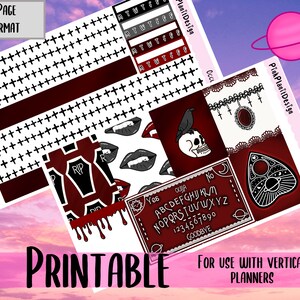 PRINTABLE Weekly Planner Kit OCCULT Vertical Layout DIY - Etsy